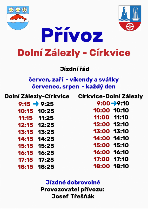 Jízdní řád přívoz
